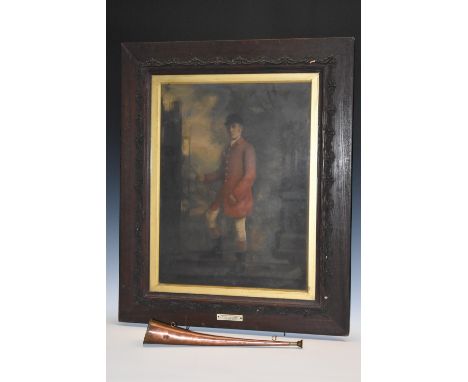 An Edwardian hunting portrait, Presented to Mr E. Brooker, Huntsman for Seventeen Years to the Eastbourne Foxhounds, by the M