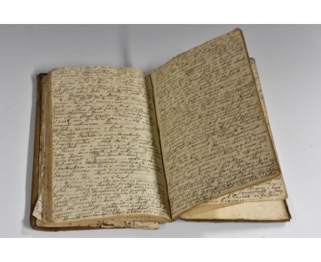 An early 19th century Welsh manuscript, indistinctly inscribed throughout in a quick hand but decipherable notes on preaching
