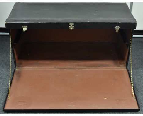Motoring - an early 20th century automobile trunk, by Dunhill, London, fall-front, carrying handles to sides, chrome-plated a