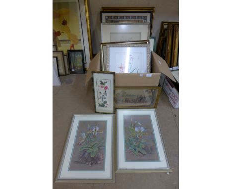 Assorted paintings and prints (14)