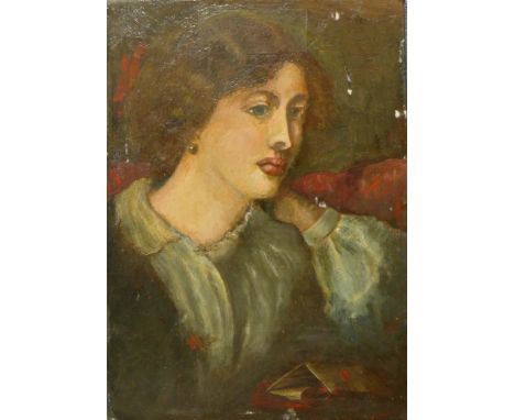 English School (19th Century), portrait of a lady, oil on canvas, 26 x 19cms, framed