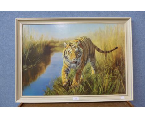 A Leonard Pearman print of a tiger