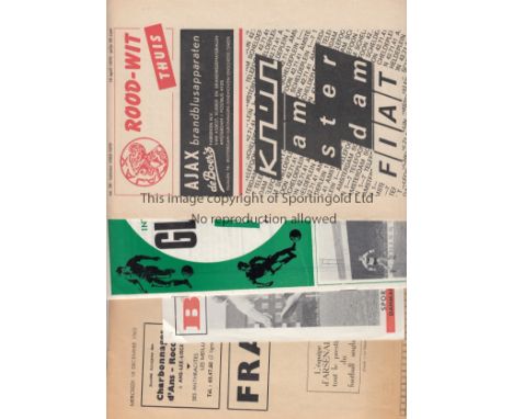 ARSENAL       Four European away programmes in the Fairs Cup including their first ever European match v. Staevnet Copenhagen