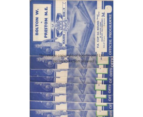 BLACKBURN 58-9  Set of 24 Blackburn home programmes, 58/9, 21 x League (all First Division), 2 x Cup v Leyton Orient and Burn
