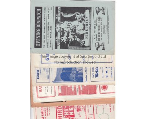 SCOTTISH   Small collection of six Scottish League programmes, Raith  v Hibs 14/11/59, Morton v Stenhousemuir 21/2/59, Dundee