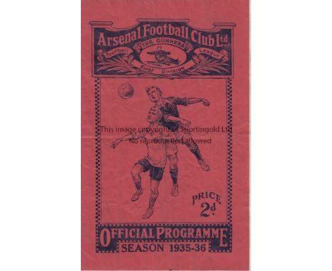 ARSENAL V BARNSLEY 1936     Programme for the FA Cup tie at Arsenal 29/2/1936 in the year Arsenal won the Cup. Creased and wo