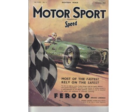 MOTOR RACING       Eight issues of Motor Sport incorporating Speed, Nov. & Dec. 1950, Jan. March, April, May, June and July 1