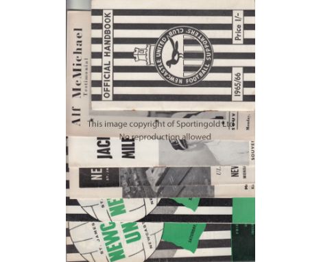 NEWCASTLE UTD   Selection of items, 1960s, comprises Official handbook 65/6, programmes McMichael Testimonial 21/10/63, Milbu