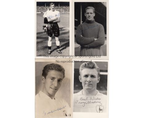 TOTTENHAM HOTSPUR AUTOGRAPHS 1950'S     Twelve signed b/w postcard size photographs and 4 signed magazine photos including Di