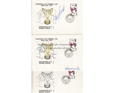 MAN CITY - GORNIK 1970      Three First Day Covers, Manchester City v Gornik Zabrze European Cup Winners Cup Final dated 29/4