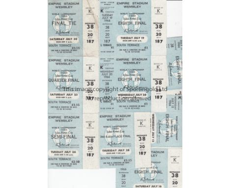 WORLD CUP 1966   All 9 tickets for Wembley matches for the 1966 World Cup including the Final (a little worn). All other tick