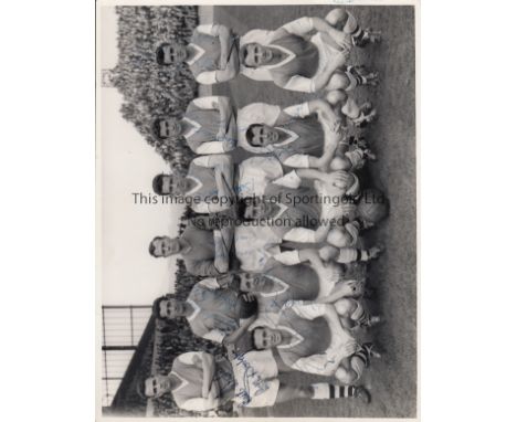 ARSENAL AUTOGRAPHS       An 8" X 6" b/w team group from the late 1950's signed by all 11 players including Docherty, Groves, 