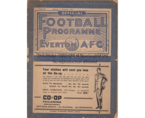 EVERTON - DERBY 1935/36    Volume 1 number 1 of the new style Everton programme, the first programme issued by the Club which