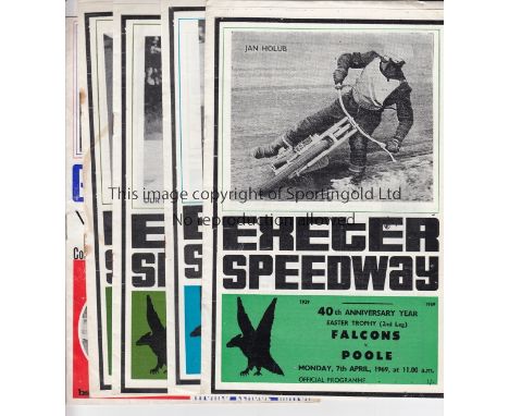 EXETER SPEEDWAY       Approximately 100 home programmes. 1960's X 53, 1970's X 10, 1980's X 10, 1990's X 17 and 2000's X 10. 