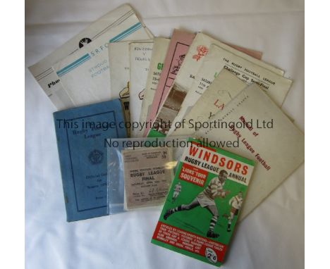 RUGBY LEAGUE / UNION   A collection of 8 Rugby League programmes from the late 1950's/early 1960's, Official Rugby League Gui