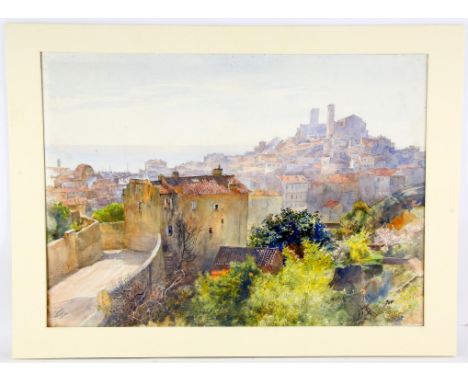 Anne Elizabeth Dundas (British, 1830-1917), 'Cannes' (February 1905). Watercolour. Signed, titled and dated in pencil lower l