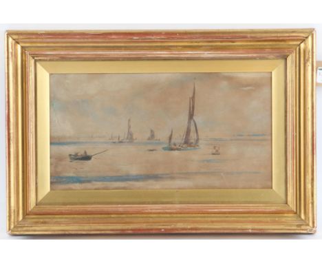 William Lionel Wyllie (British, 1851-1931), 'The Medway in Winter' (1895). Watercolour. Signed, titled and dated lower right.