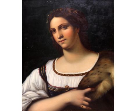 Italian School, 18th/19th Century, portrait of a lady, oil on panel, framed, 61.5 x 51 cm
