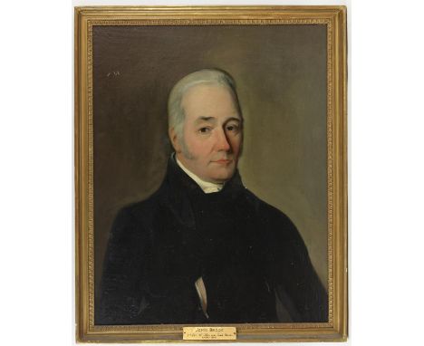 18th century English School. Portrait of a Gentleman, John Brooke, 3rd son of John and Jane Brooke 1734-1810.  Oil on board, 