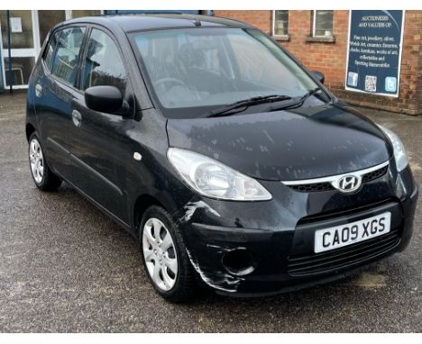 A Hyundai i10 classic five door hatchback, registration number CA09 XGS, first registered August 2009, No Mot, mileage at las