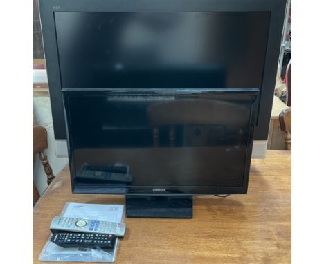 A Samsung 24" Led television, Model Number UE24H4003AW, with remote control and manual, together with a Panasonic television 