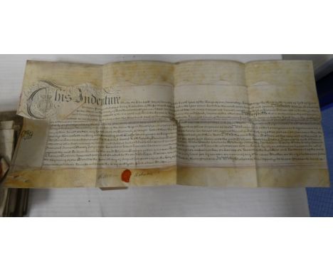 Northumberland, Legal Ephemera.&nbsp;&nbsp;4 manuscript indentures &amp; documents relating to properties in Northumberland c