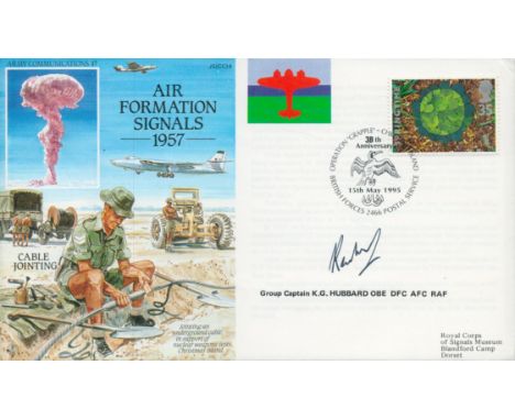 Group Captain K. G. Hubbard OBE DFC AFC RAF signed AIR Formation Signals 1957 Army Communications 17 FDC PM Operation "Grappl