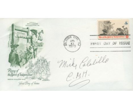 USA FDC Signed by Mike Colalillo Medal of Honor Winner Germany 1945 13 Apr 1973 Signed by Private First Class Mike Colalillo 