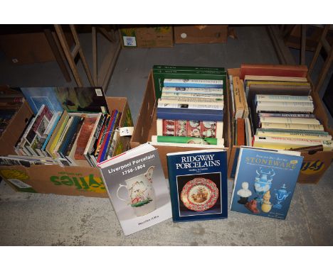 *Hardback books,subjects to include: Porcelain; Pottery; Ironstone; Liverpool, Wedgwood; Leeds Pottery; H & R Daniel; British