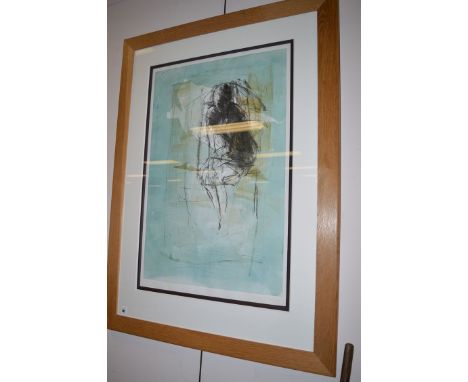 **** Hobbs - "Dark Figure", signed in pencil and dated '03, mixed method colour intaglio print numbered 5 from an edition of 