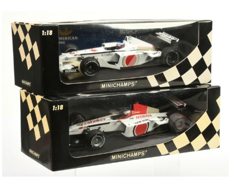 Minichamps 1/18 scale pair (1) 100010009 B.A.R Honda 03 - O. Panis (2) 100030087 Showcar 2003 - Near Mint to Mint in Good to 