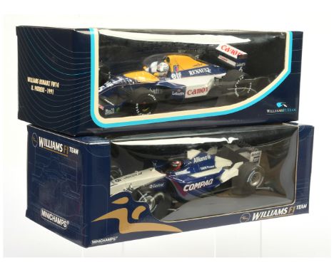 Minichamps 1/18 scale pair (1) 100020096 Williams F1 BMW FW23 Launch Car 2002 - J.P. Montoya (2) Williams Renault FW14 1991 -