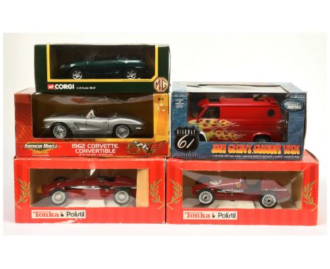 Mixed large scale group (1) ERTL American Muscle1/18 1962 Corvette Convertible - silver (2) Highway 61 1/161974 Chevy Custom 