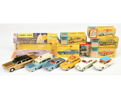 Corgi &amp; Dinky Group of 1960's issue Cars - including (1) 224 Bentley Continental Sports Saloon; (2) 241 Ghia L.6.4 with C