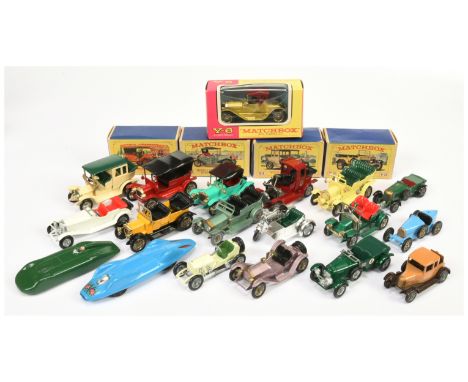 Matchbox Models Of Yesteryear a group to include five boxed examples including Y1 Ford Model T Car - red; Y3 Benz Limousine -