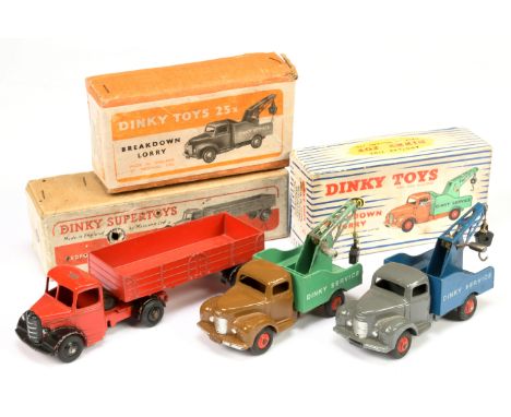 Dinky Group of Commercial Vehicles - to include (1) 25x, Breakdown Lorry - grey cab, blue rear bake "Dinky Service" to the si