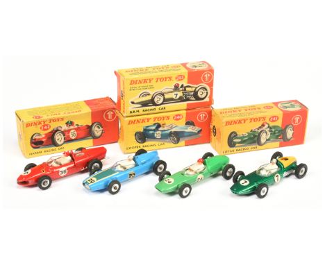 Dinky Group of Racing Cars - to include (1) 240 Cooper - blue body, plastic engine cover, figure driver, racing number 20, ch