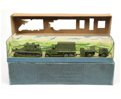 Dinky No.151 Royal Tank Corps Medium Tank Set containing (1) 151a Medium Tank which has some mild fatigue to both rollers, wh