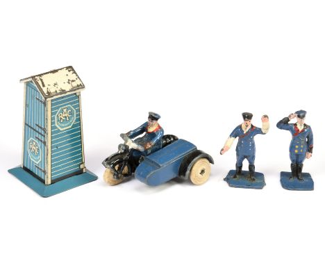 Dinky Pre-War 43 RAC Motorcycle Patrol Set - see photo - Fair to Good unboxed.&nbsp;