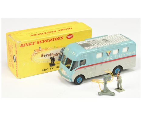 Dinky 987 ABC TV Mobile Control Room - light blue &amp; light grey body with silver roof panel, Supertoy hubs - Near Mint com