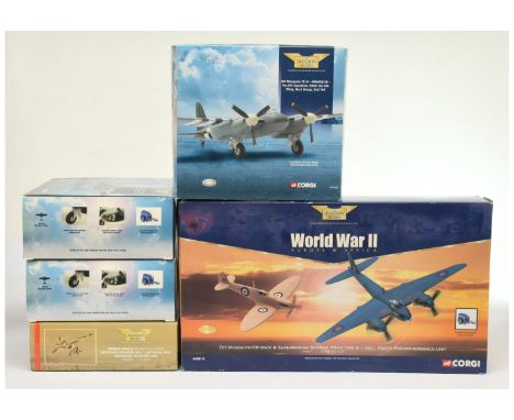 Corgi Aviation Archive group 1/72 scale to include AA99110 Mosquito &amp; Spitfire Reconnaissance set; AA36802 Westland Lysan