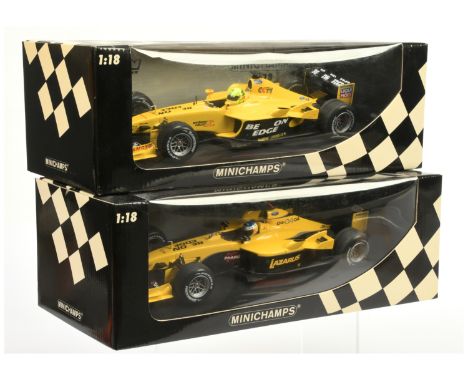 Minichamps 1/18 scale pair (1) 100030012 Jordan Ford EJ13 2003 - R. Firman (2) 100040088 Jordan Presentation 2004 - Near Mint