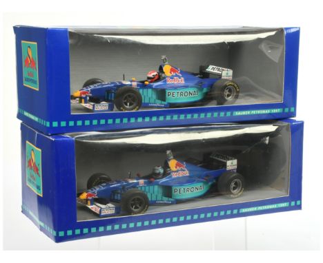 Minichamps 1/18 scale pair (1) Sauber Petronas C16 1997 -Johnny Herbert (2) Similar - Gianni Morbidelli - Near Mint to Mint i