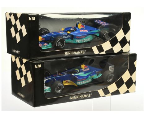 Minichamps 1/18 scale pair (1) 100040082 Sauber Presentation 2004 - F. Massa (2) 180000086 Sauber F1 - P. Diniz - Near Mint t