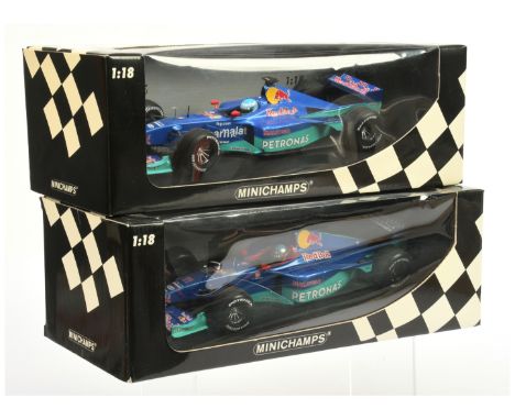 Minichamps 1/18 scale pair (1) 180000017 Red Bull Sauber Petronas C19 - M. Salo (2) 180990011 Sauber C18 - J. Alesi - Near Mi