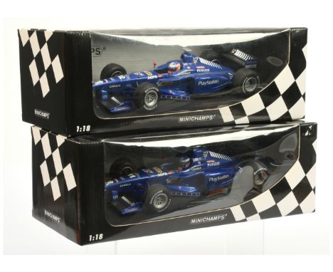 Minichamps 1/18 scale pair (1) 180980011 Prost Peugeot AP 01 - O. Panis (2) 180980012 Similar - J. Trulli - Near Mint to Mint