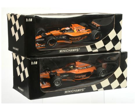 Minichamps 1/18 scale pair (1) 180010084 Arrows F1 - J. Verstappen (2) 180000088 Arrows F1 - P. de la Rosa - Near Mint to Min