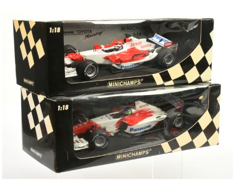 Minichamps 1/18 scale pair (1) 100060078 Panasonic Toyota Racing Showcar - Showcar 2006 - J. Trulli (2) 100030071Toyota F1 Pr