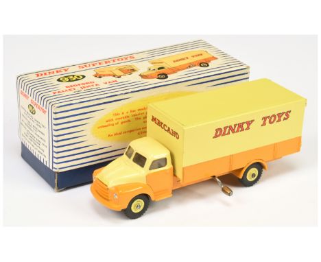 Dinky 930 Bedford Pallet Jekta Van "Dinky Toys" - two-tone yellow body, yellow Supertoy hubs, complete with 3 x original plas