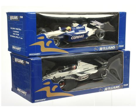 Minichamps 1/18 scale pair (1) 100010025 Williams F1 BMW FW23 - R. Schumacher 1st GP Win 2001 (2) 180 000080 Williams Showcar